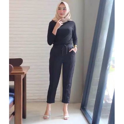 Celana Katun Polos Basic Pant Celana Panjang Wanita Celana Bahan Celana Kain Celana Panjang Polos Shopee Indonesia