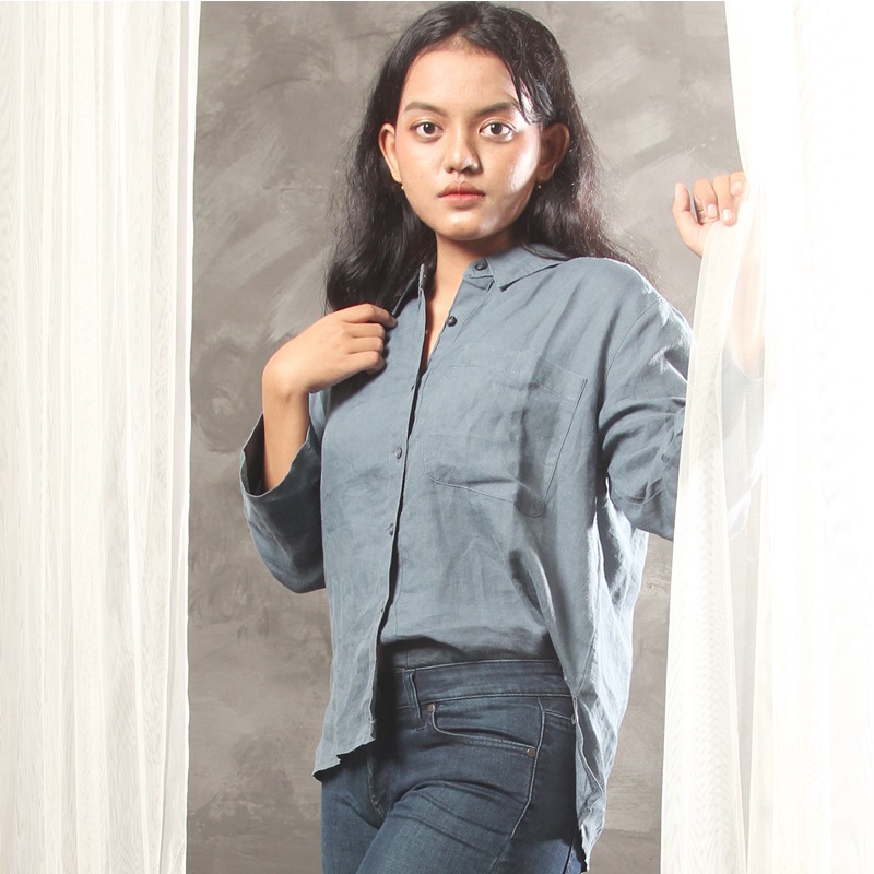 KEMEJA DENIM WANITA ZARA DENIM WANITA BRAND DARI ZARA