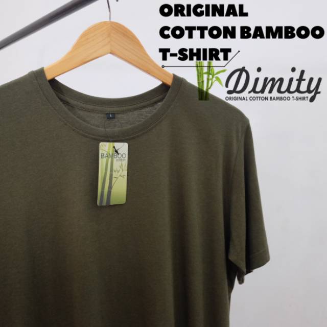  Kaos Polos Katun Bambu  Army Cotton Bamboo T SHIRT Shopee 