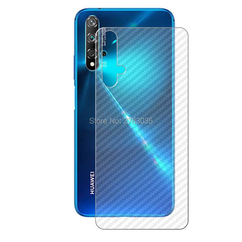 Film Pelindung Layar Belakang Bahan Serat Karbon 3d Anti Sidik Jari Untuk Huawei Honor 8 9x 10 20 50 Pro 20i 8c 8s 8x 9i View 10 20