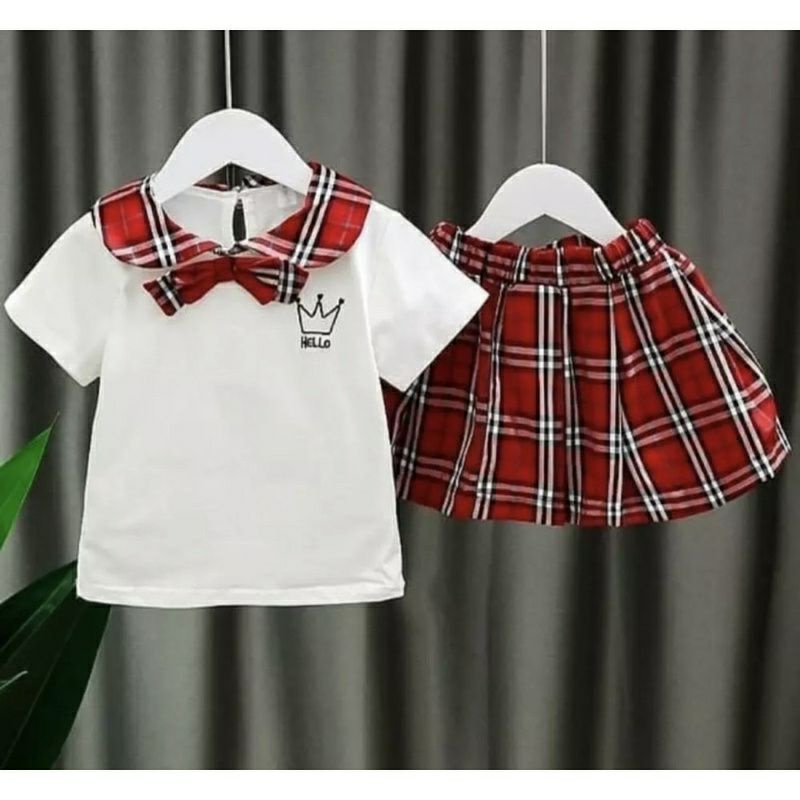 Setelan Rok Anak 1-5 Tahun Rok dasi  Setelan Baju Perempuan