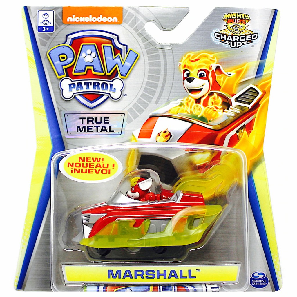 PAW PATROL True Metal Mighty Pups Charged Up Marshall Mini Vehicle