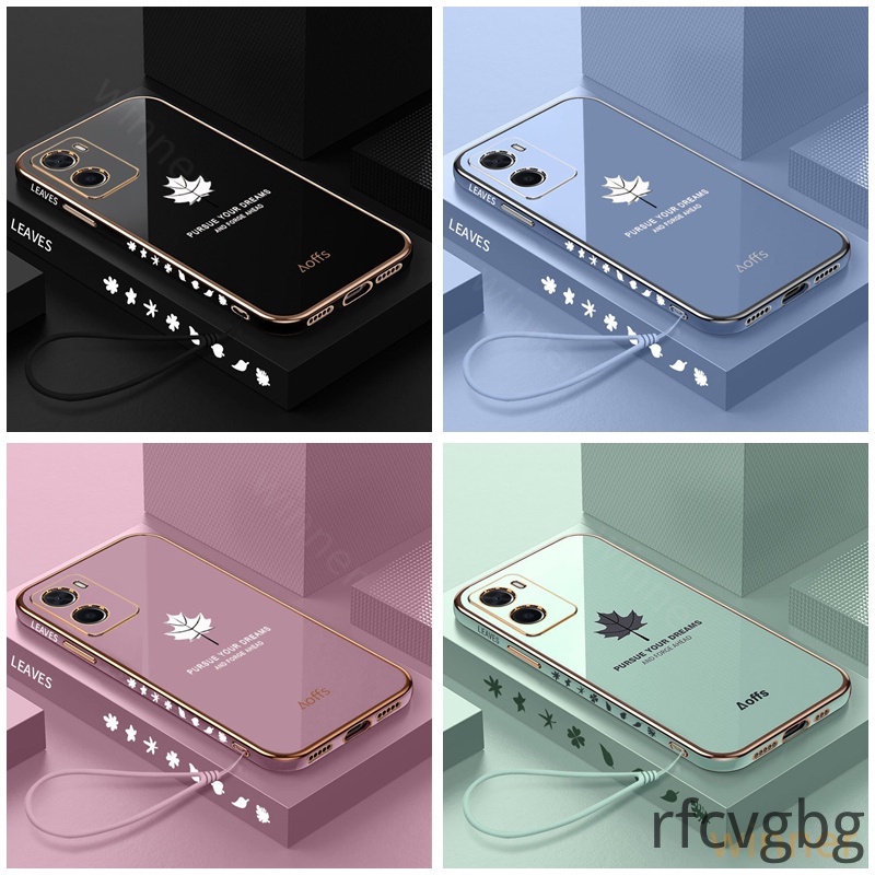 Soft Case OPPO A76 A96 A57 2022 A77s Reno 7pro Reno 7Z Reno 6 A95 A74 Reno5 TPU Motif Daun Maple Tahan Banting Untuk-1
