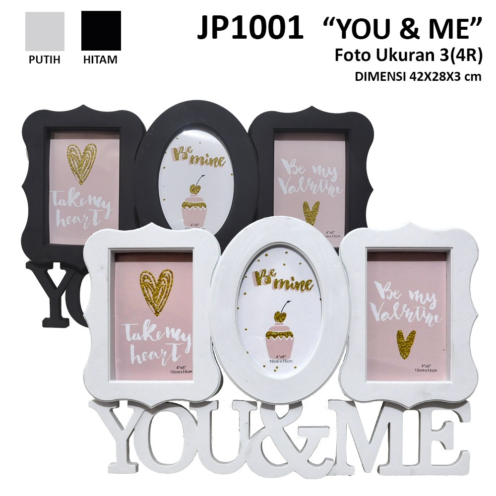 Bingkai Plastik/Frame JP1001 You&Me foto 4R Pigura Frame Bingkai Foto