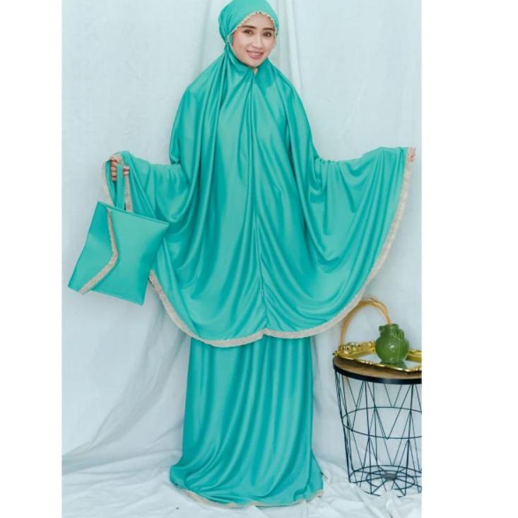 (Recomended) Mukena Hyget Traveling Jumbo Mukena Tas Amplop Super Ringan Murah Harga Grosir