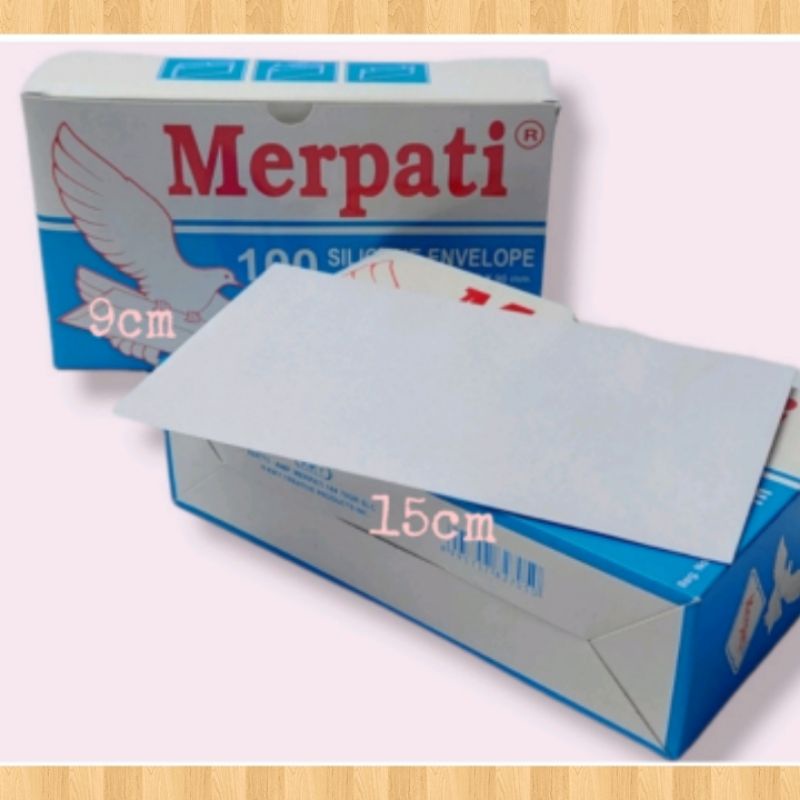 

Amplop Putih Merpati No. 104 Perekat UK. 152 x 90 mm ( 1 pak isi 100 lembar )