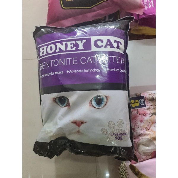 Pasir Kucing Wangi Gumpal Premium Honey Cat 10 liter Impor