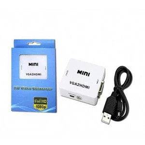 Converter Mini VGA to HDMI + Audio Port For Komputer PC Laptop