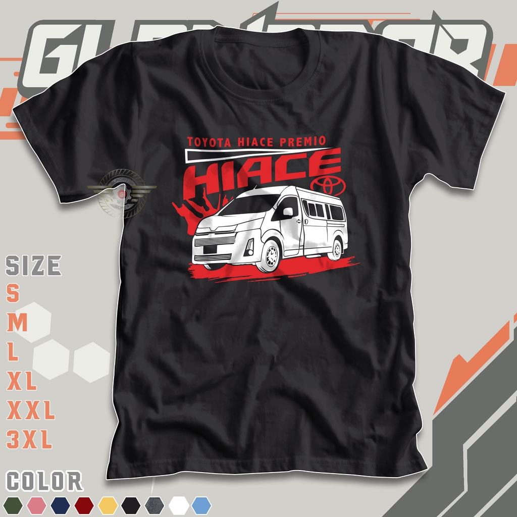 Kaos Mobil Toyota Hiace Premio Indonesia Baju Travel Driver Muda - 7361