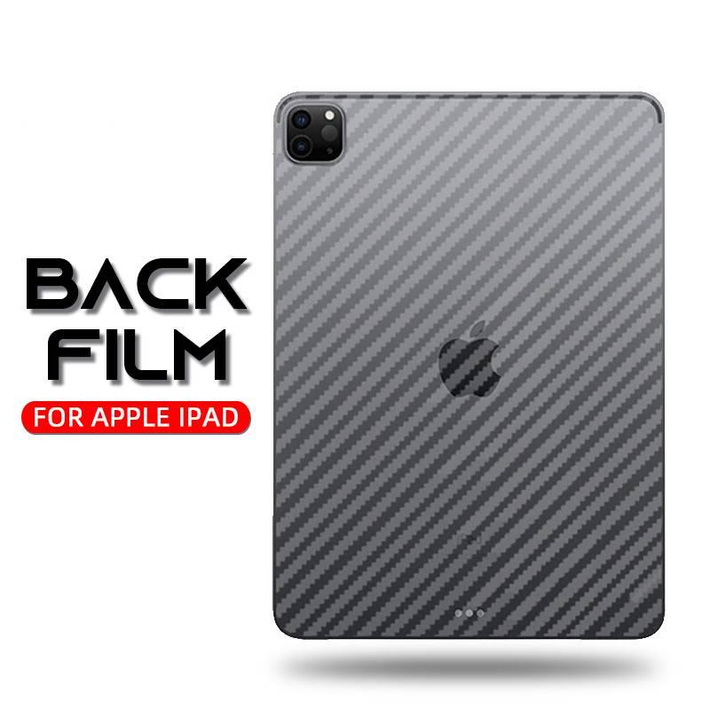 2Pcs Carbon Fiber Back Protective Flim for Apple iPad Pro 12.9 11 2021 2020 2018 Screen Protector Soft Film iPad Air 4 3 2 1 iPad 9 8 7 6 5 iPad 10.2 Mini 6 5 4 3 2 1 8.4 7.9