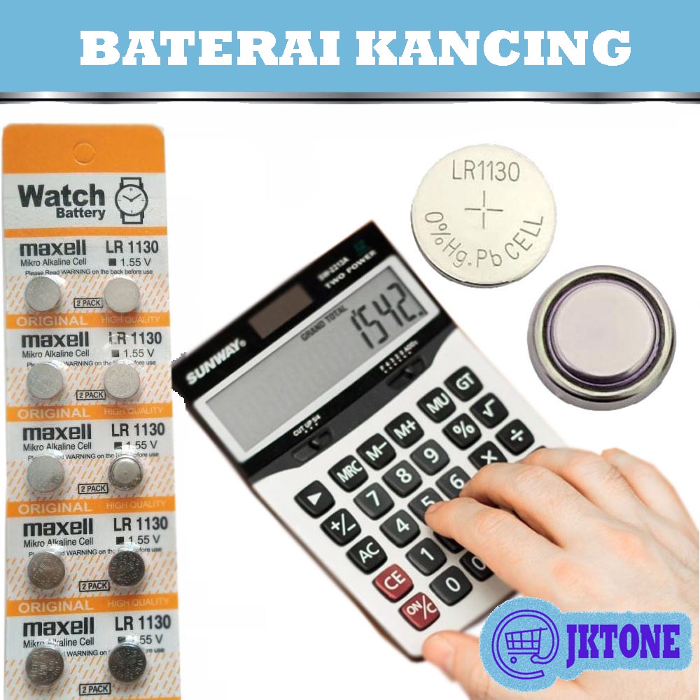 BATERAI KANCING - KALKULATOR - LR 1130 - 390 - AG 10 - LR1130