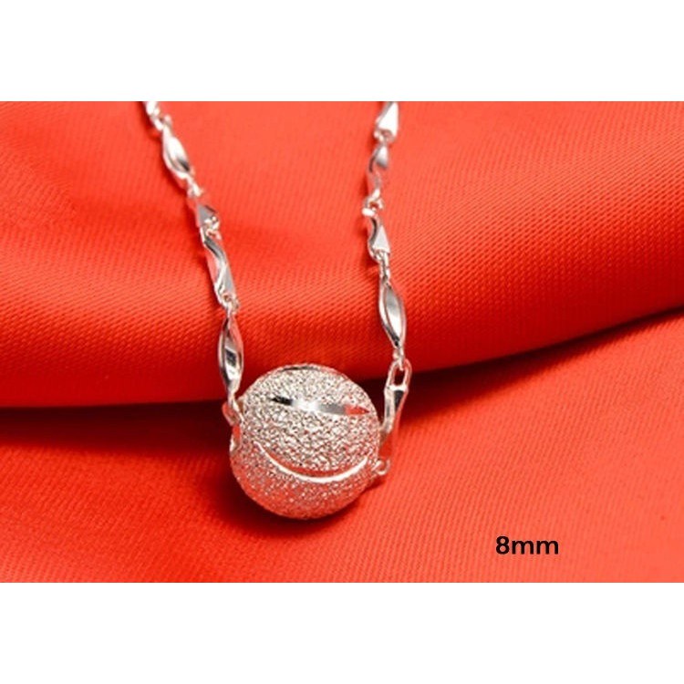 Fashion Sterling Silver Transfer Beads Pendant Necklace Jewelry Good Luck