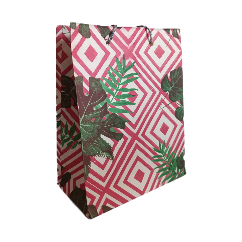 Paperbag Motif BUNGA murah Ukuran 20X10X25CM R7 lusinan Cocok untuk tempat souvenir, kado, hajatan/tas hajatan tas kertas/tas souvenir