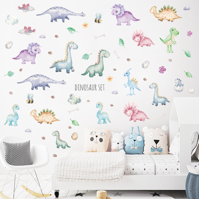 Stiker Dinding Desain Dinosaurus Untuk Kamar Tidur Anak