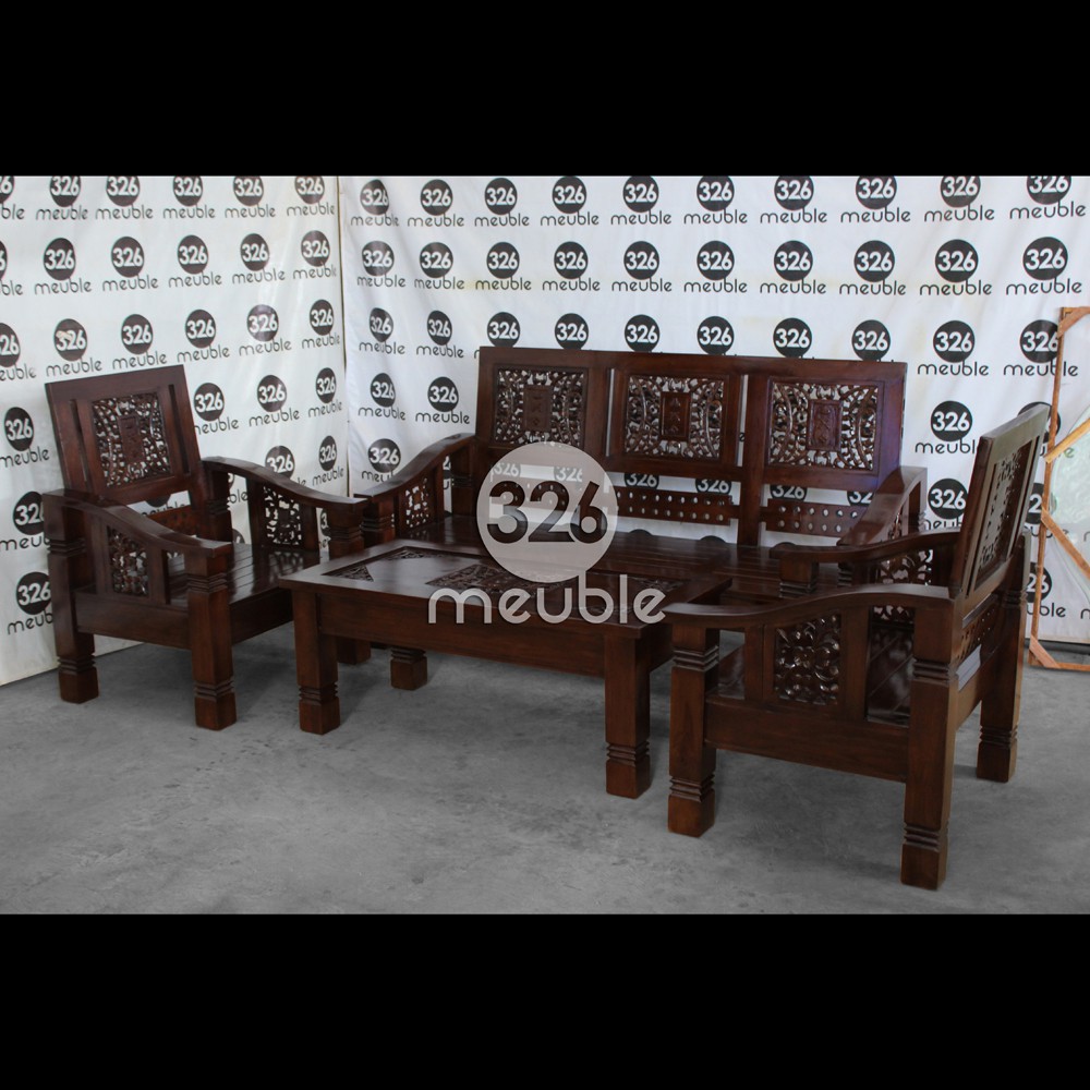 Kursi Tamu Jati Mebel Jepara - Kursi Tamu Ukiran Jati