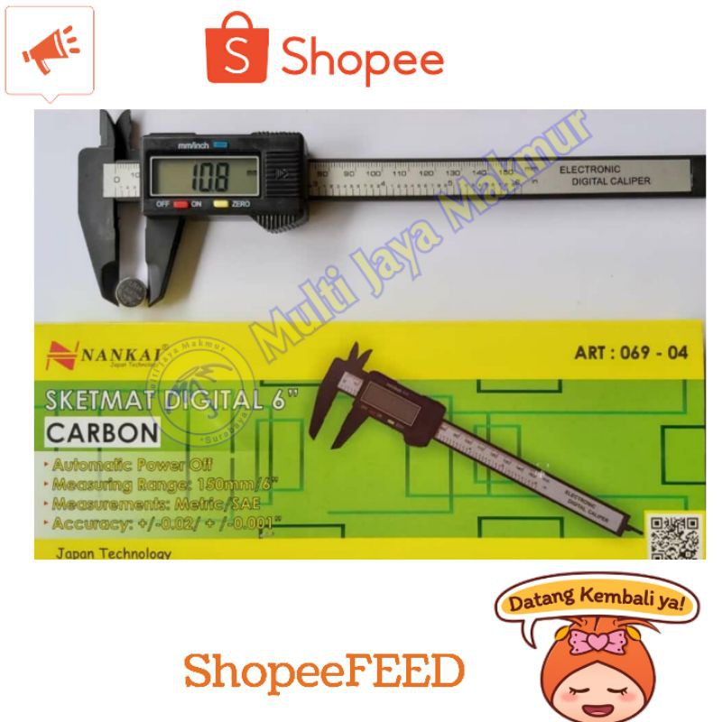 NANKAI SIGMAT DIGITAL LCD SCREEN JANGKA SORONG SKETMAT VERNIER CALIPER