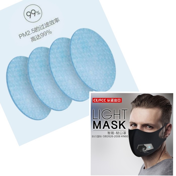 Masker Filter Fan (5 pcs) Light Mask Smart Electric Air Respirator