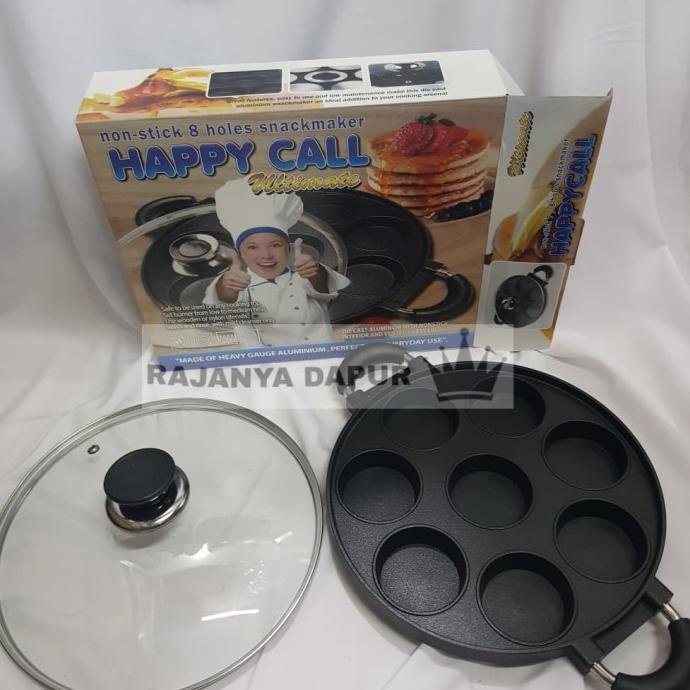 Happycall cetakan kue teflon lubang 8 datar lumpur