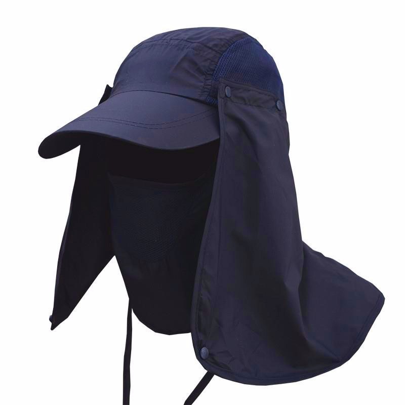 Topi Anti OMHAUDNB UV Matahari - Navy Blue