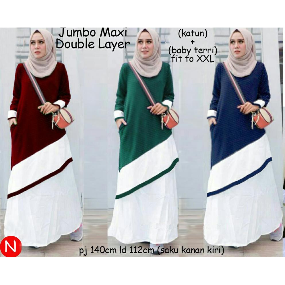 model baju muslim gamis terbaru dan modern jumbo maxi