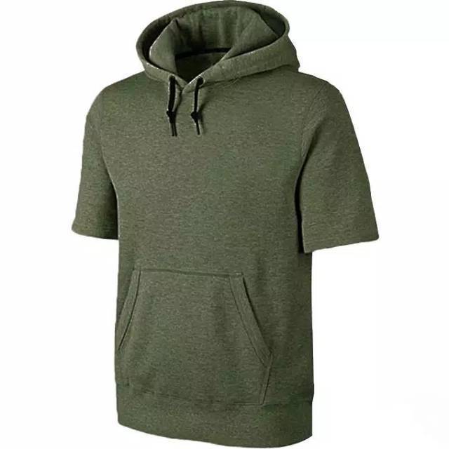 Jaket Hoodie pria lengan pendek short sleeve