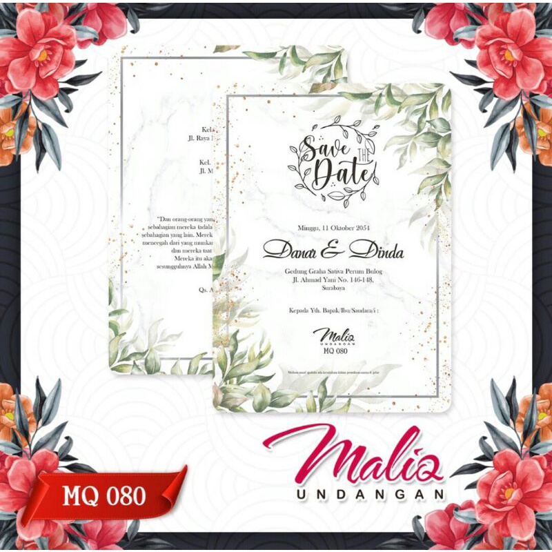 blangko undangan pernikahan Maliq 80