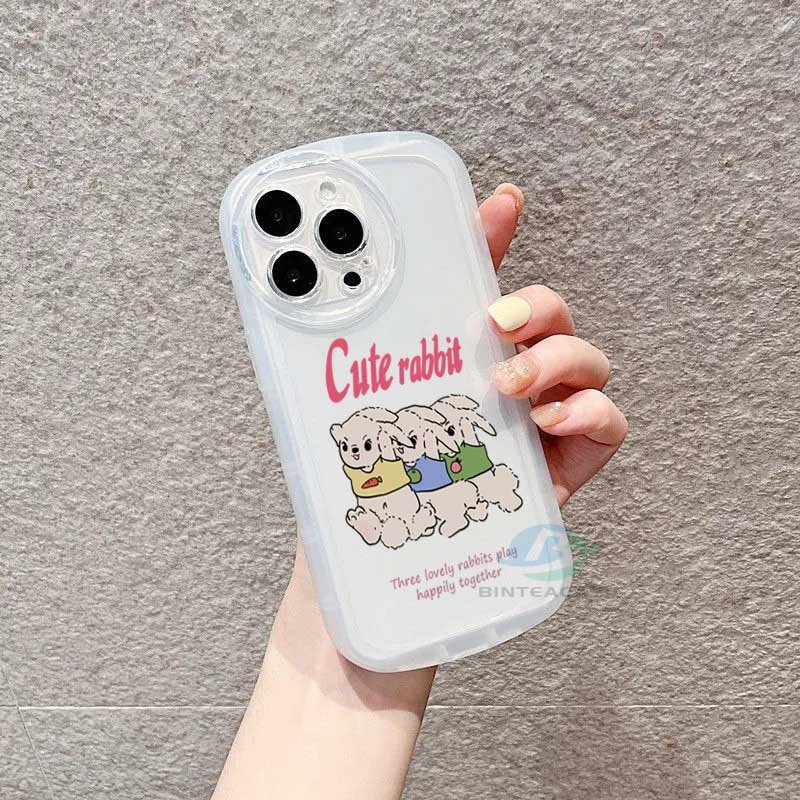 Case Bahan TPU Motif Kelinci Untuk IPhone 11 11 Pro 11 Pro MAX 12 12 Pro 12 Pro MAX X XR XS MAX 6 6S 7 8 Plus SE 2020