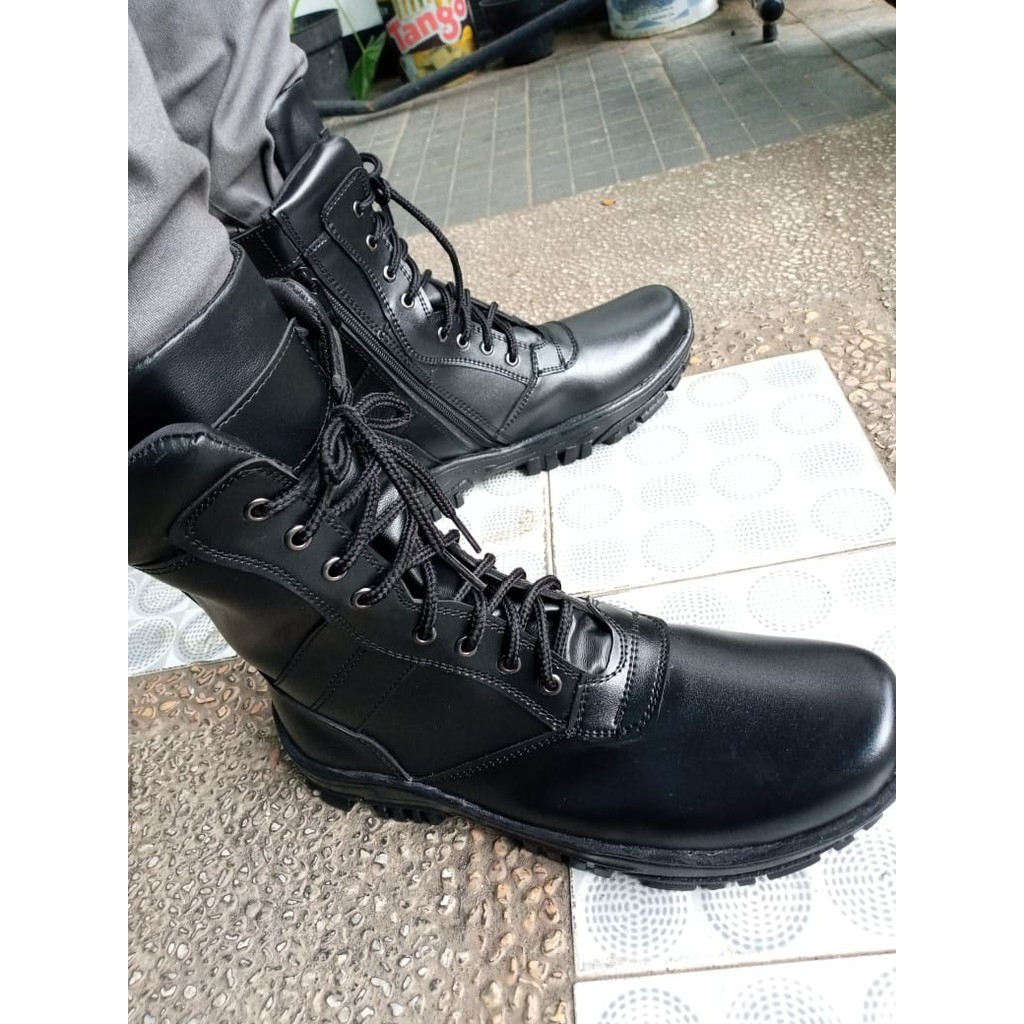 SKD  Sepatu PDL Dinas Tinggi Doff Sepatu Safety TNI/POLRI/SATPAM - LB01