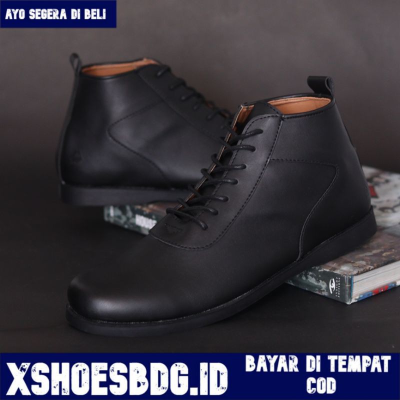 Valiryan | Sepatu Boots Pria Casual Vintage Semi Kulit Best Seller Kerja Santai Kuliah Fashion