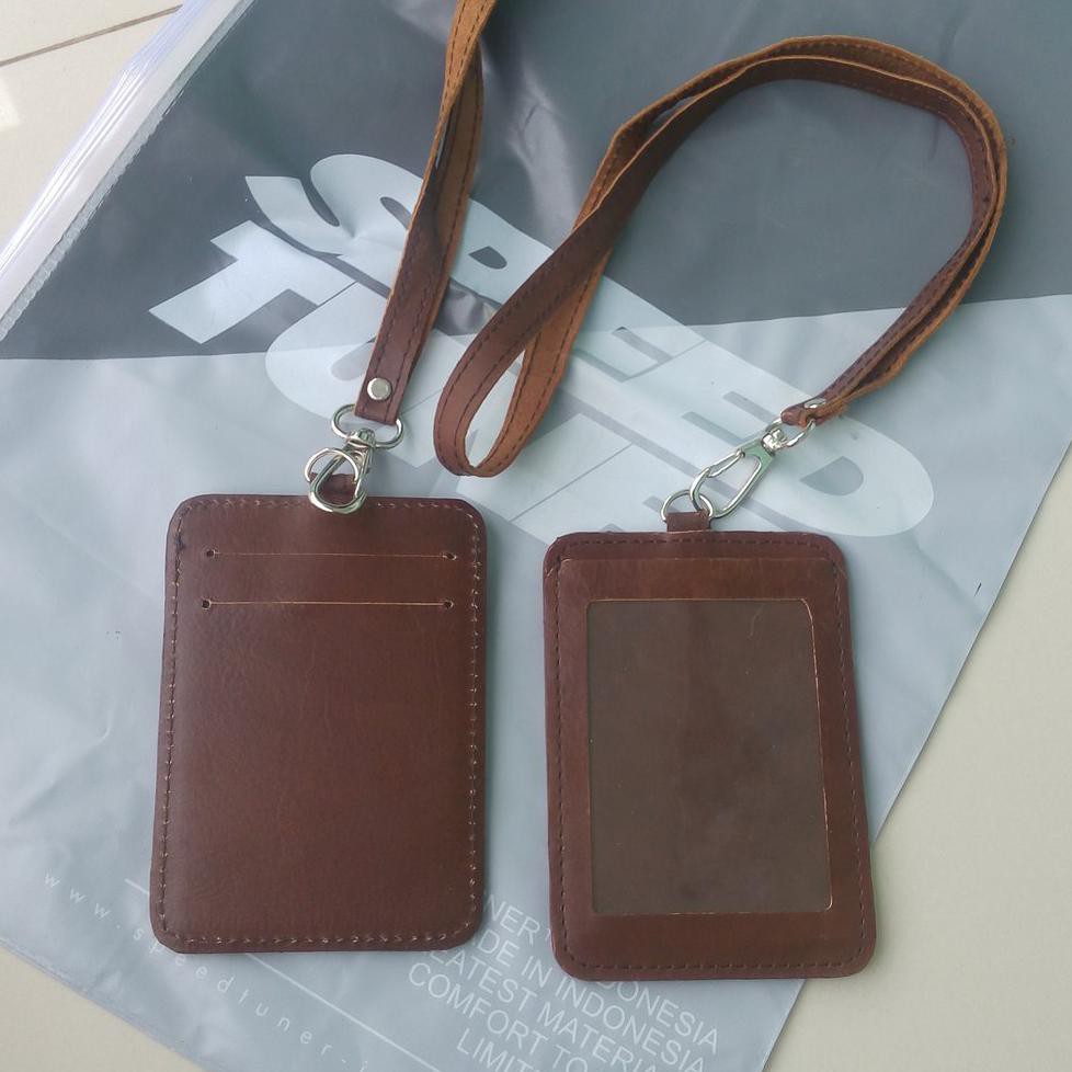 

id card kulit asli ll name tag kulit asli ll dompet card ll dompet card dan tali kulit