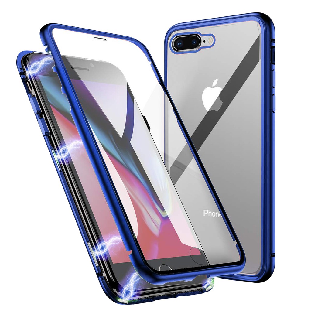 GoodCase - Case iPh 11/ 11 Pro/ 11 Pro Max | 6 | 6+ | 7/ 8 | 7+/ 8+ | 9/ XR | 9+/ XS Max | X/ XS Magnetic Two Face 2IN1 Glass Hard Case