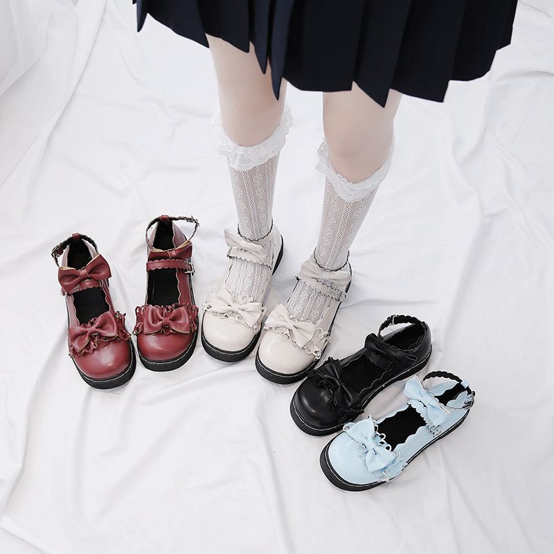 (Boleh DP 50%)Lolita sweet kawaii Japanese loafers shoes | sepatu Lolita | kawaii cute Japanese scho