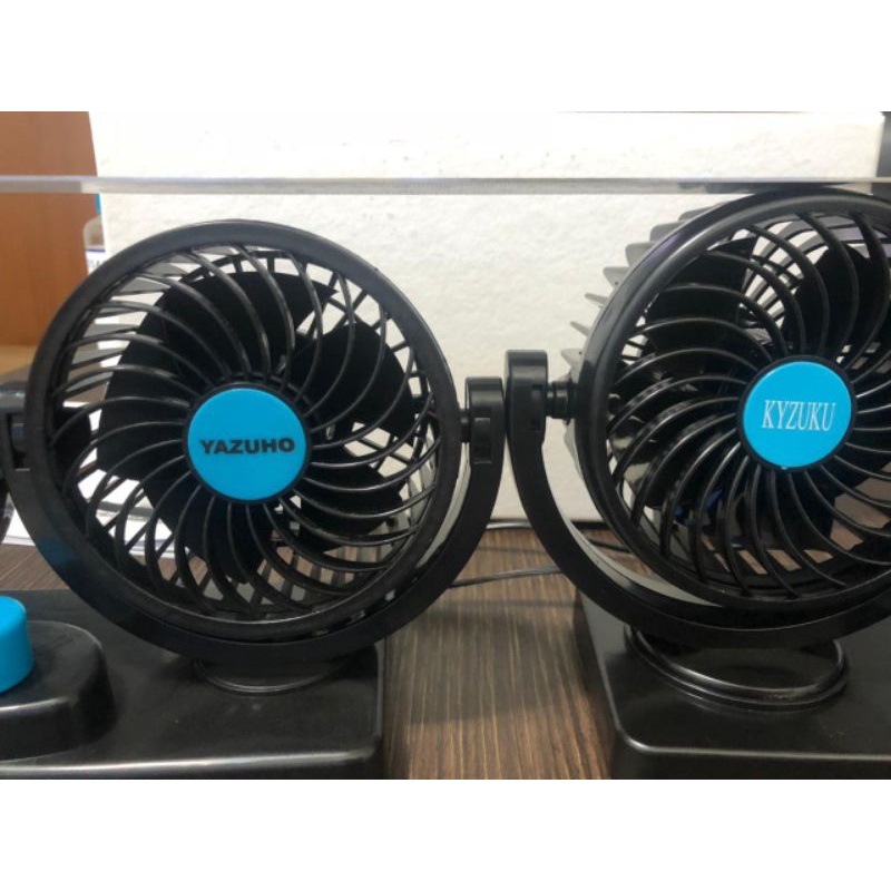 KYZUKU T-303/T-304 Kipas Angin Mobil Double Headed Fan / Kipas Angin Mobil 12Volt/24Volt Kipas Mobil