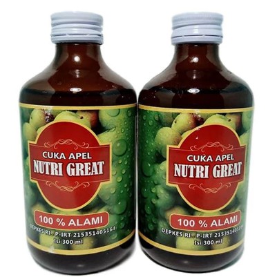 

Cuka Apel Nutri Great isi 300ml | Nutrigreat