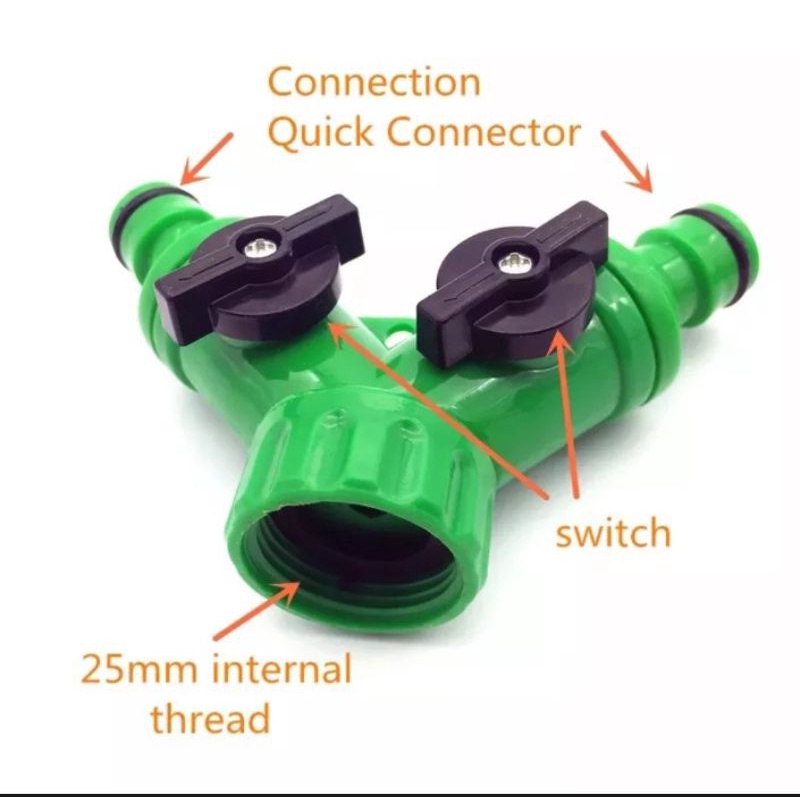 KONEKTOR 2 CABANG | ADAPTOR KRAN AIR 3 CABANG UNTUK 3/4 &amp; 1/2Inch