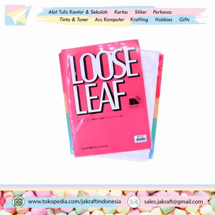 

Divider Index Binder B5-IL-05C Isi 5 Pembatas Kertas File Loose Leaf