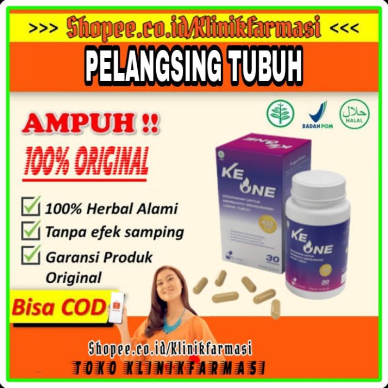 KE ONE Asli BPOM - Obat Pelangsing Tubuh Cepat - KE ONE Original Suplemen Penurun Berat Badan Cepat