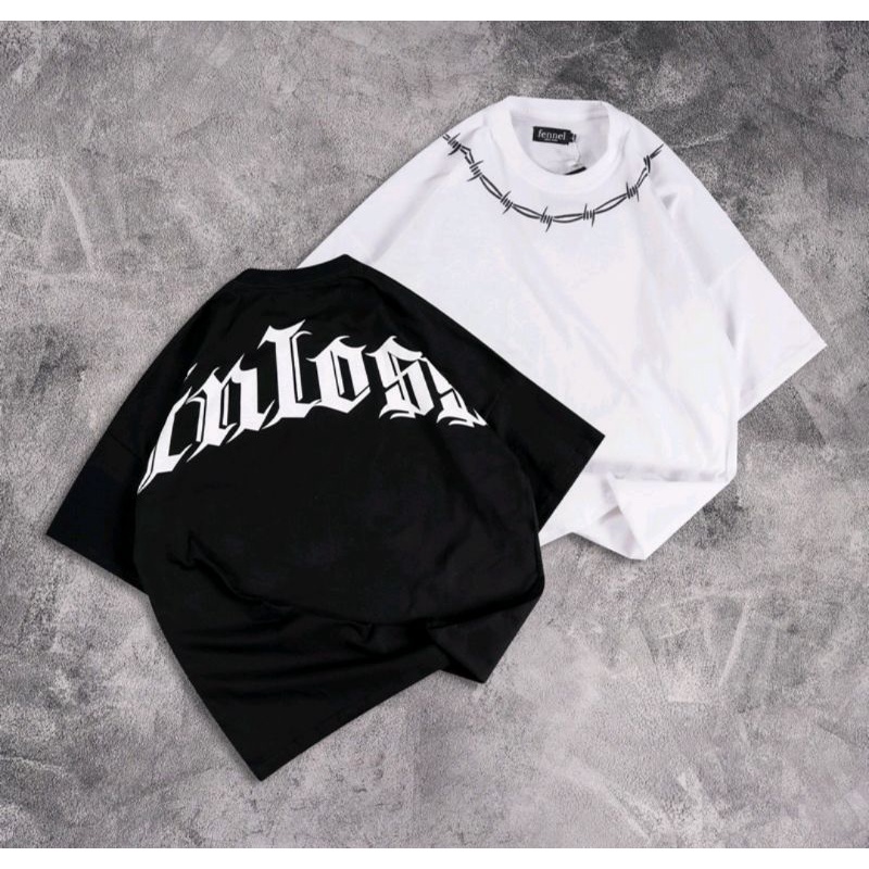 [Oversize] Baju Kaos T Shirt Distro Skate Surfing Sablon Stripe List Casual Polos Oversize Oversized