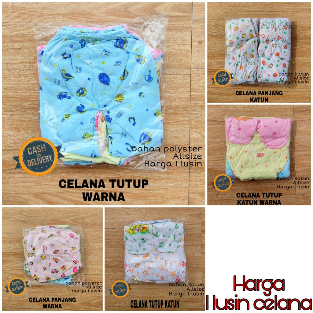 1 LUSIN (12 pcs) Celana bayi panjang perlengkapan bayi lahir