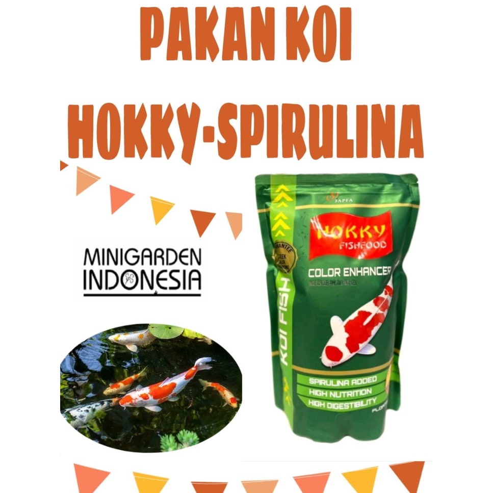 HOKKY KOI COLOR ENHANCER SPIRULINA 1KG PAKAN PELLET PELET IKAN LARGE