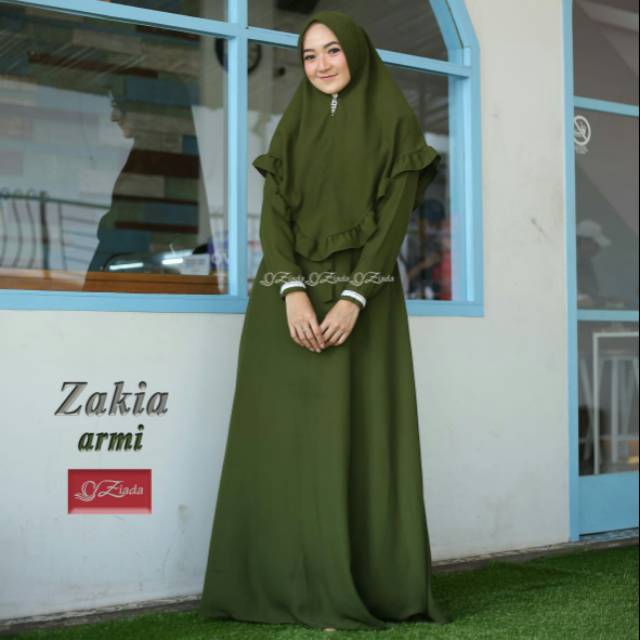 Ziada gamis polos zakia dress