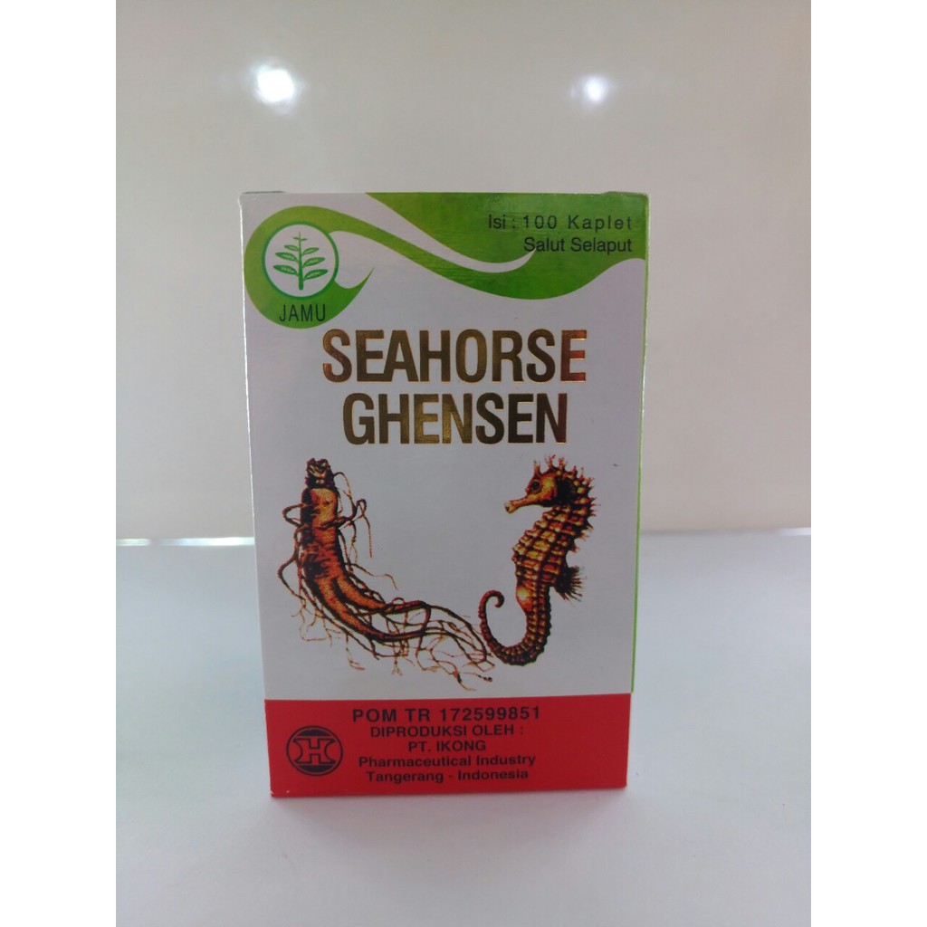 

Seahorse Ghenshen (Ginseng) 100 kaplet (utk Ginjal, Sakit Pinggang, Anyang-anyangen) [HERBAL SURYA]