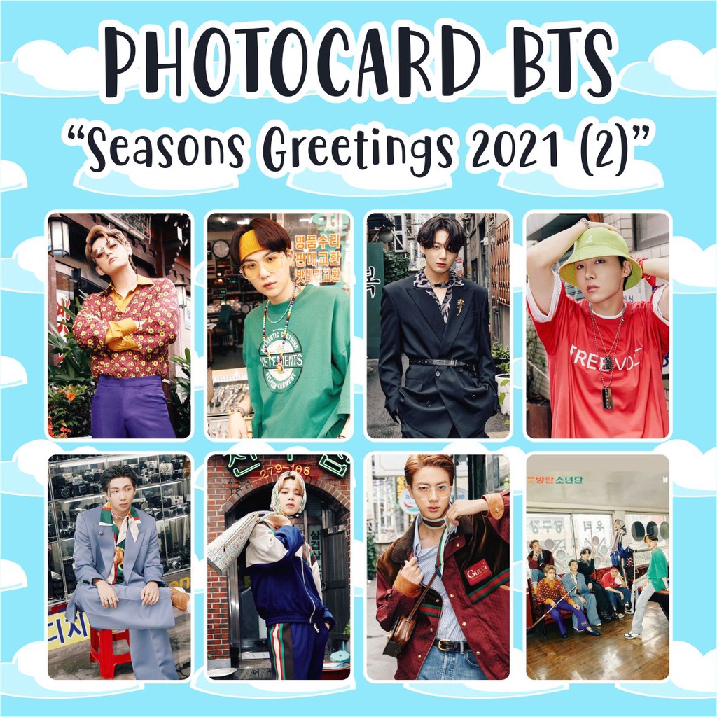 (READY STOCK) PHOTOCARD BTS SEASONS GREETINGS 2021 - SOUVENIR KPOP MURAH UNOFFICIAL