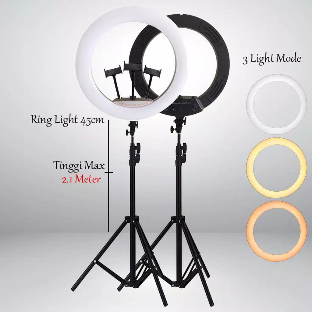 &lt;^ SJA ^&gt; ring light 26 cm + tripod stand 2.1 m lampu make up