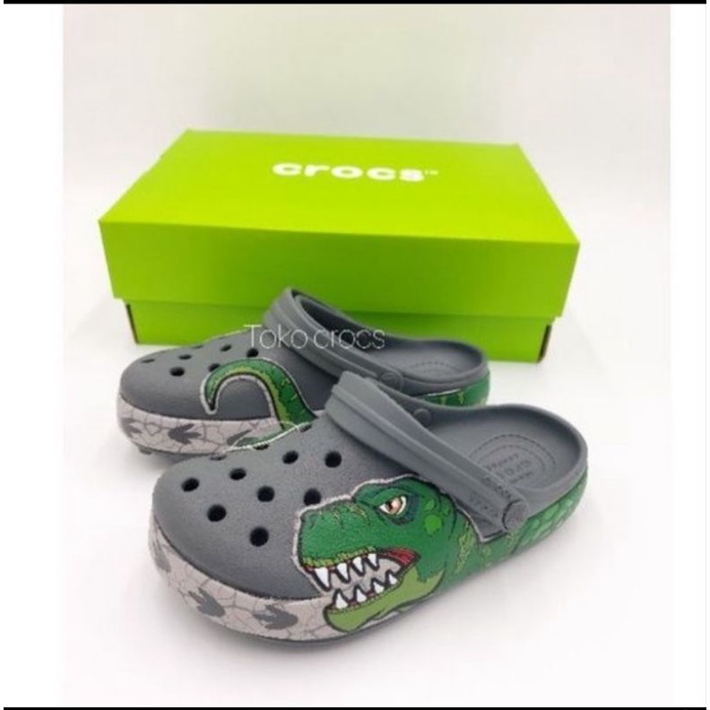 Sandal anak / Sandal crocs Anak fun lab Dino / Crocs Dino / Crocs Anak anak Dino