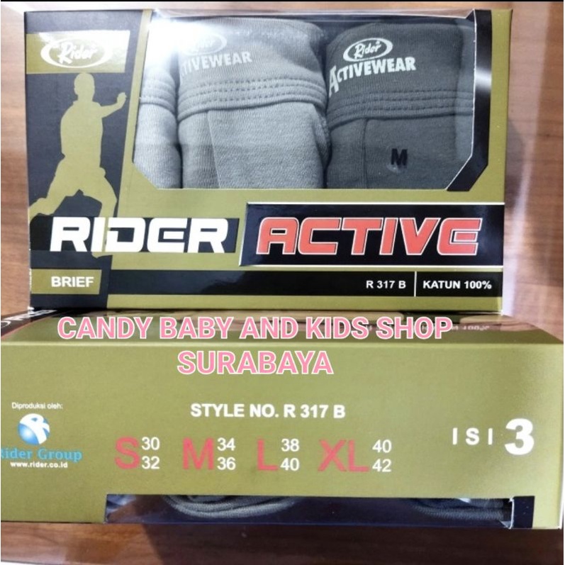 Celana Dalam Rider R317B CD R 317 B Active Adem ORI Nyaman Lembut