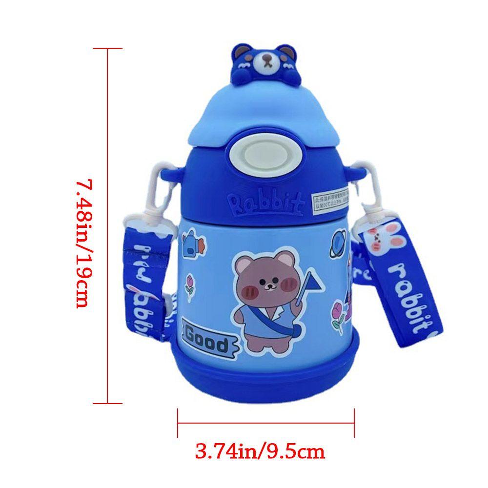 Solighter 500ML Vacuum Flasks Insulated Lucu Sedotan Thermal Mug
