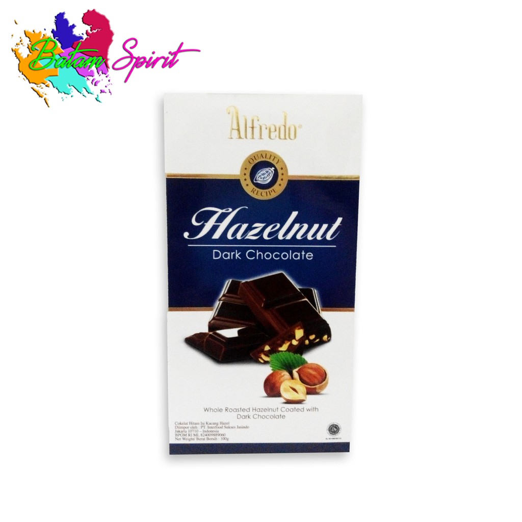 

ALFREDO HAZELNUT DARK CHOCOLATE 100GR