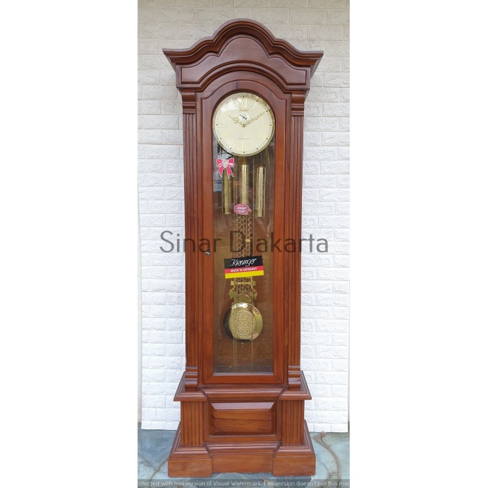 Lemari Jam Hias Jam grandfather clock Import Model Regency Mini Jati