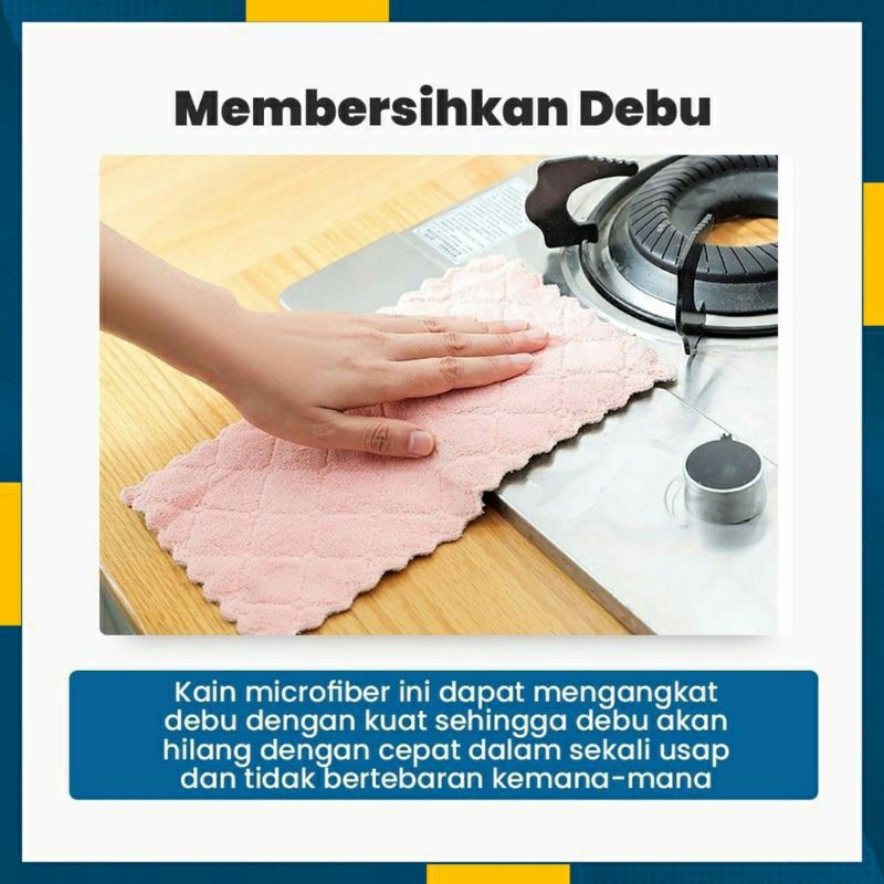 Kain Lap Piring Anti Minyak Microfiber Kain Lap Dapur Mysunstore